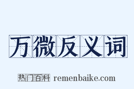 万微反义词是什么意思的图片